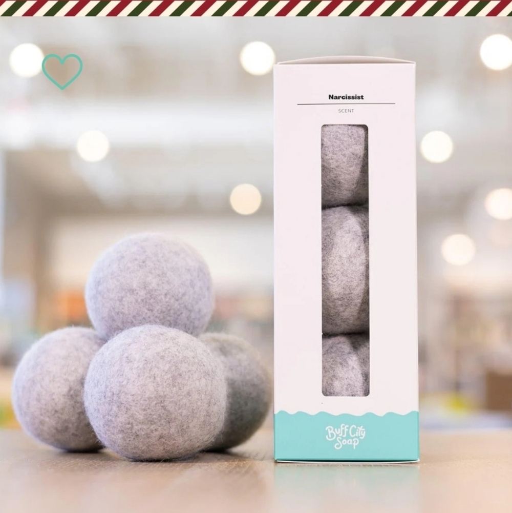 Buff City Soap 3 Pack Wool Dryer Balls Crisp & Fresh Scent